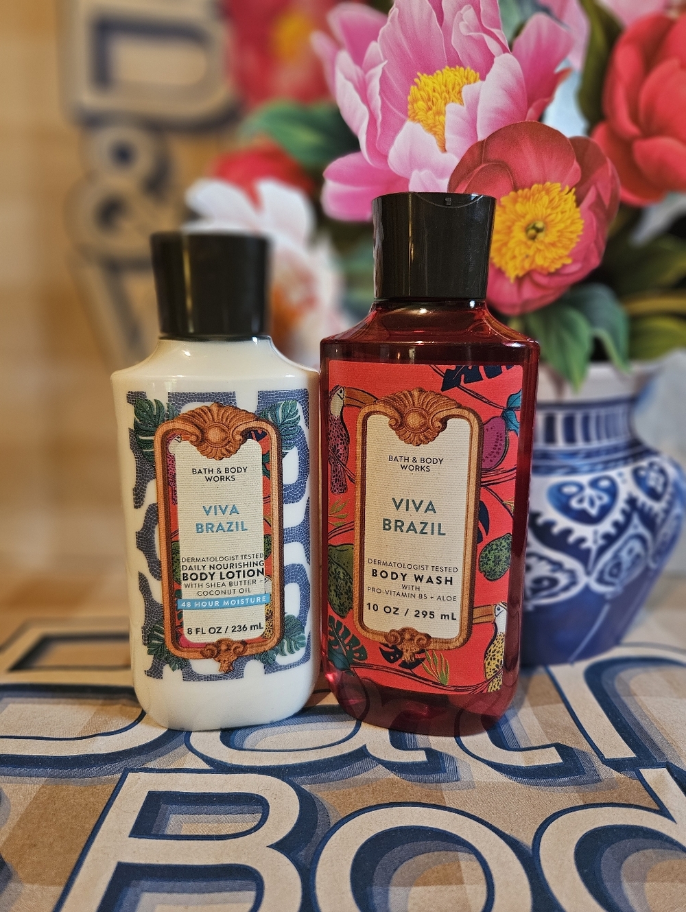 NWT Bath & Body Works Viva Brazil Bodycare Bundle - Red/Multi